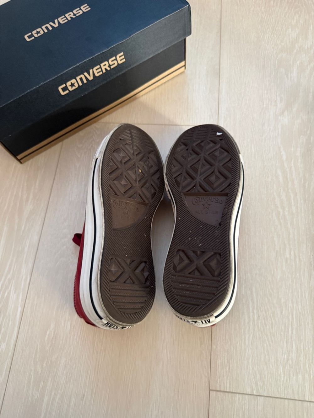 Converse Maroon Low-Top Platformed Canvas Sneakers - Picture 9 of 12